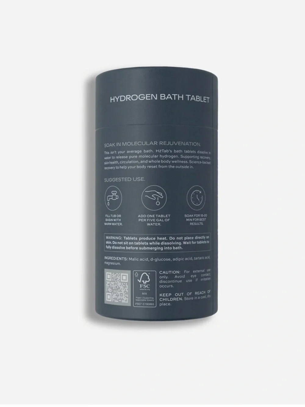 Recover Hydrogen Bath Tablets — Charcoal